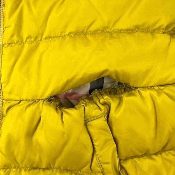 Burberry Yellow Down Puffer Jacket Girl’s Size 14 - Picture 2 of 13